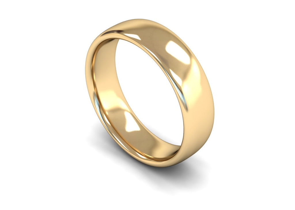 6MM TRADITIONAL COURT WEDDING BAND 18CT