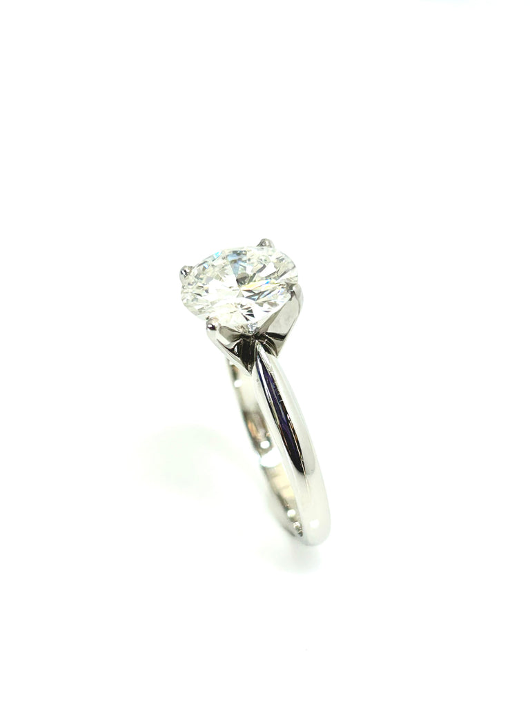 PLATINUM 2.01CT TIFFANY STYLE SOLITAIRE DIAMOND RING