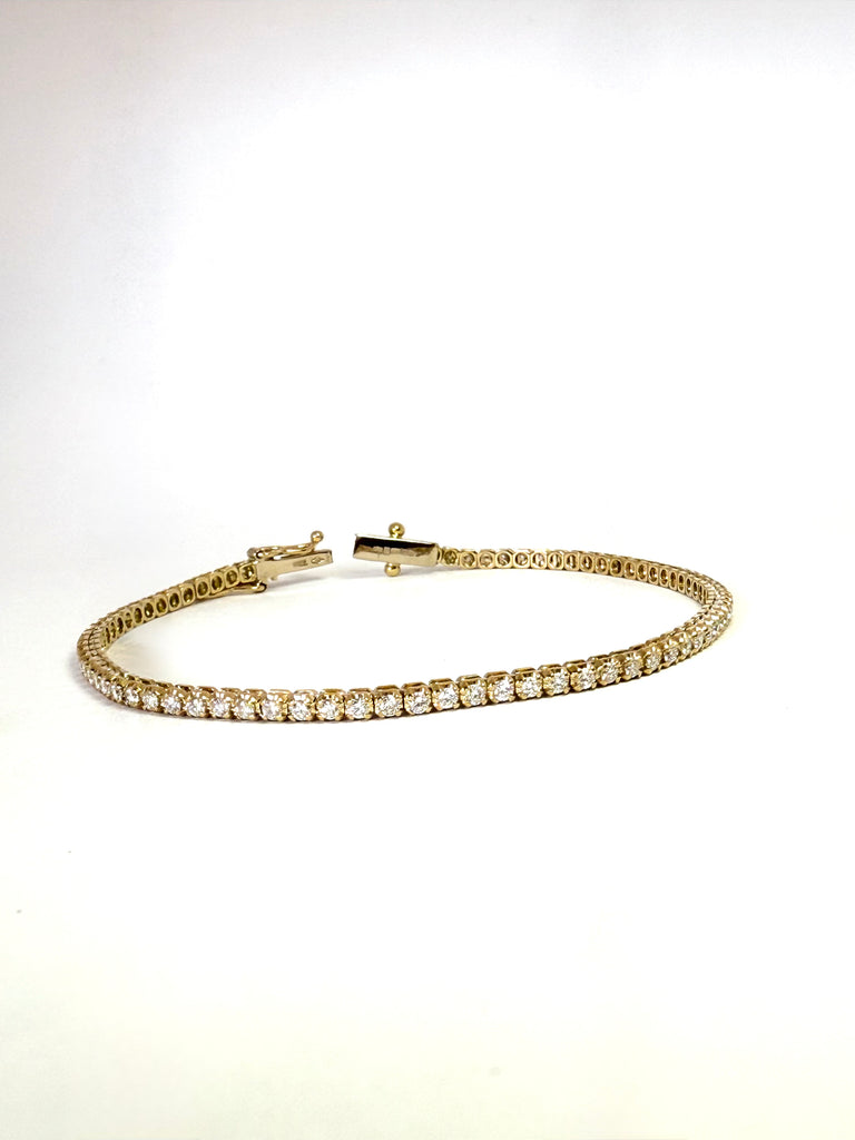 18CT YELLOW GOLD 1.50CT DIAMOND TENNIS BRACELET