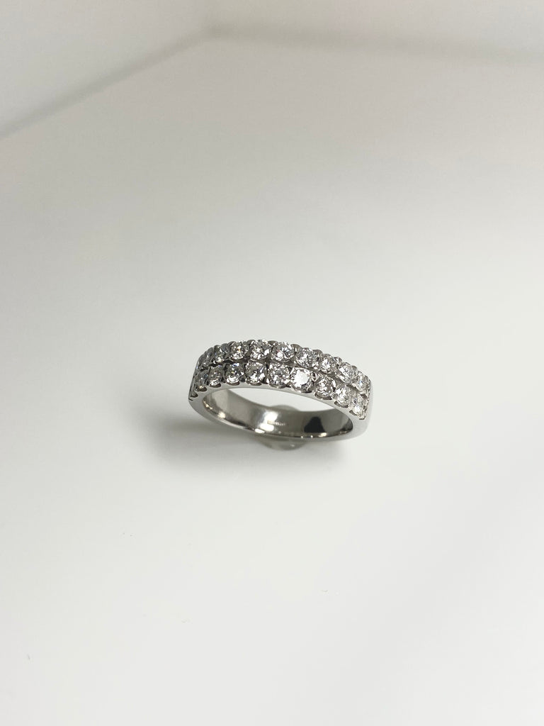 PLATINUM PRE-OWNED 2 ROW DIAMOND RING