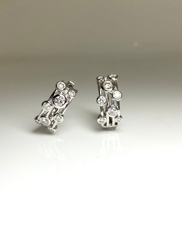 18CT RAINDANCE HOOPS WITH 78PT OF DIAMONDS