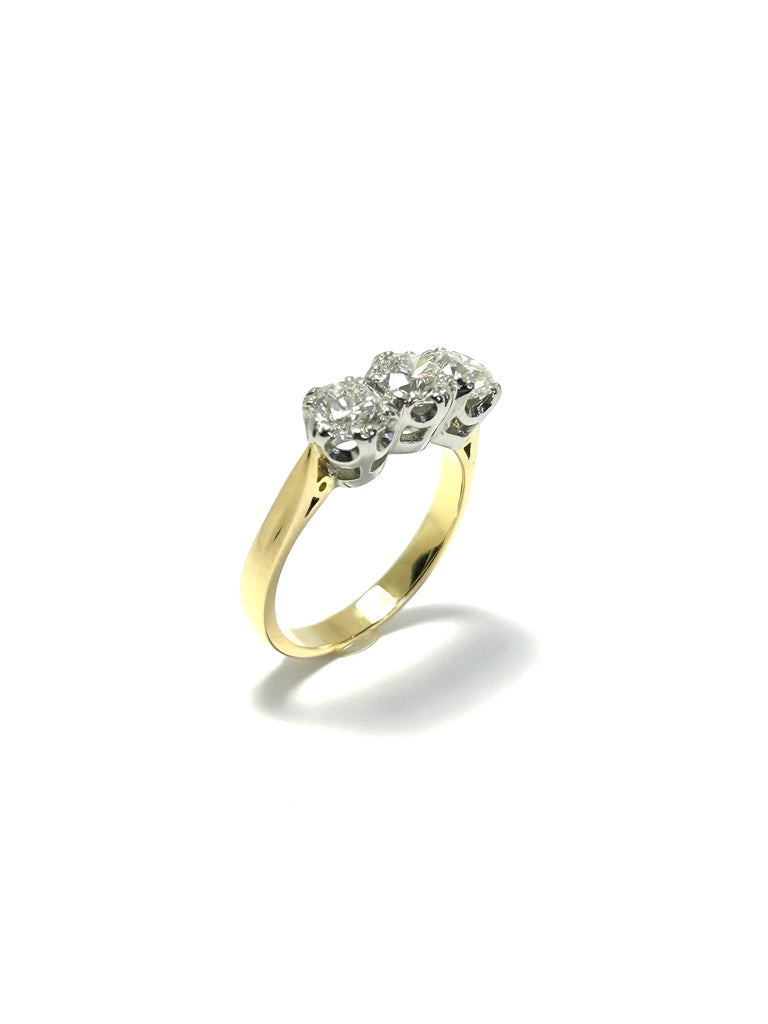 2.10CTS GIA CERTIFIED 18CT TRILOGY