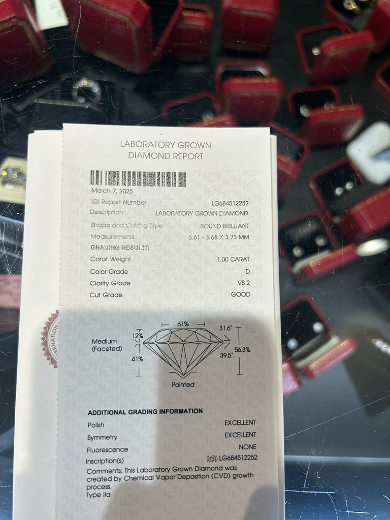 18CT AND PLATINUM LAB GROWN TRILOGY 3.11CT
