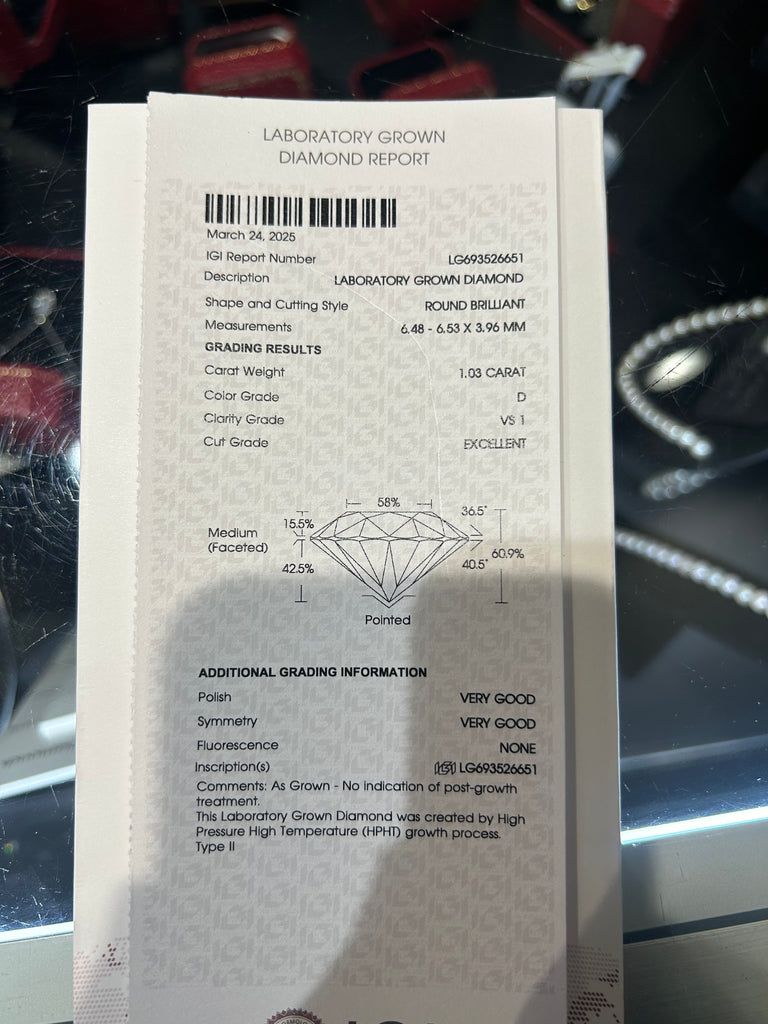 18CT AND PLATINUM LAB GROWN TRILOGY 3.11CT