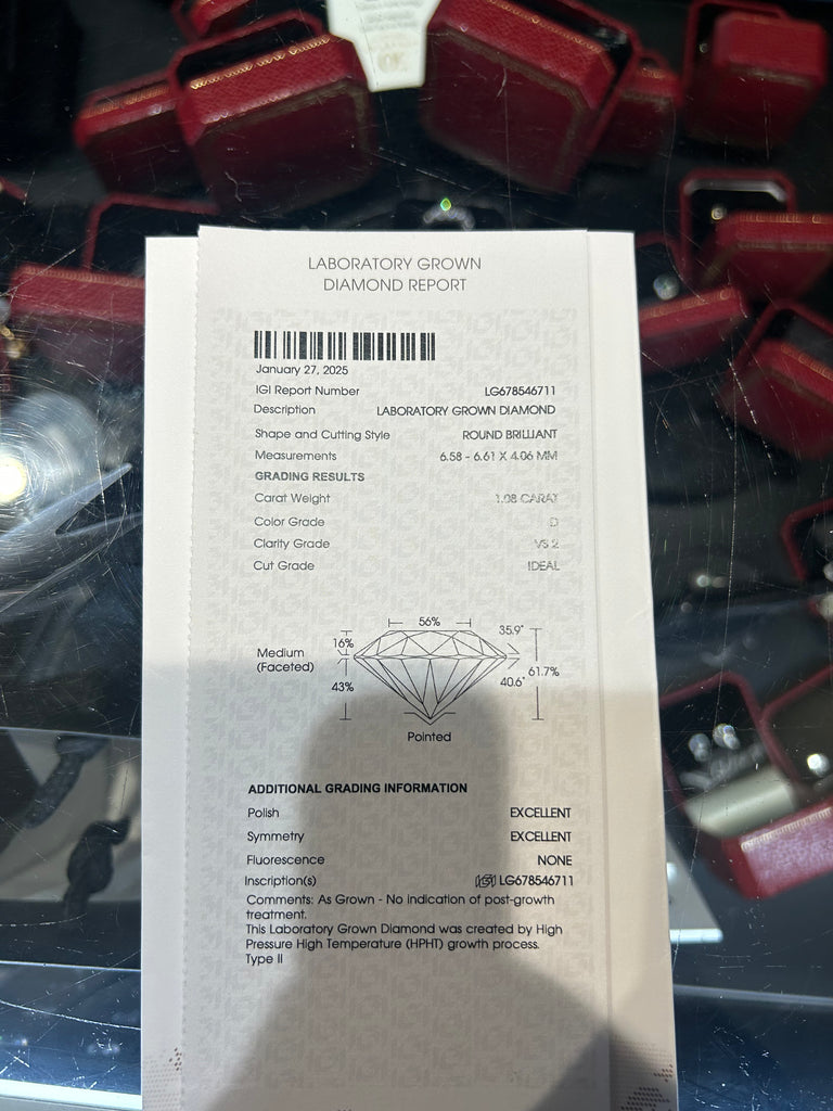 18CT AND PLATINUM LAB GROWN TRILOGY 3.11CT