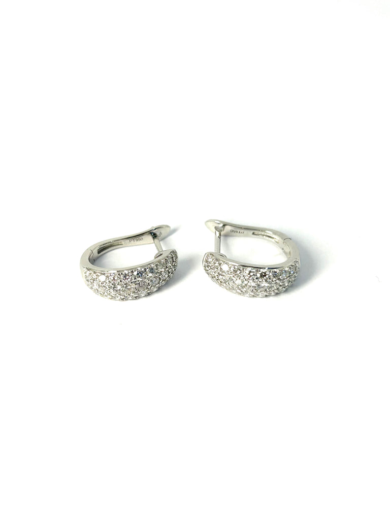 PLATINUM 1.29CT DIAMOND EARRINGS