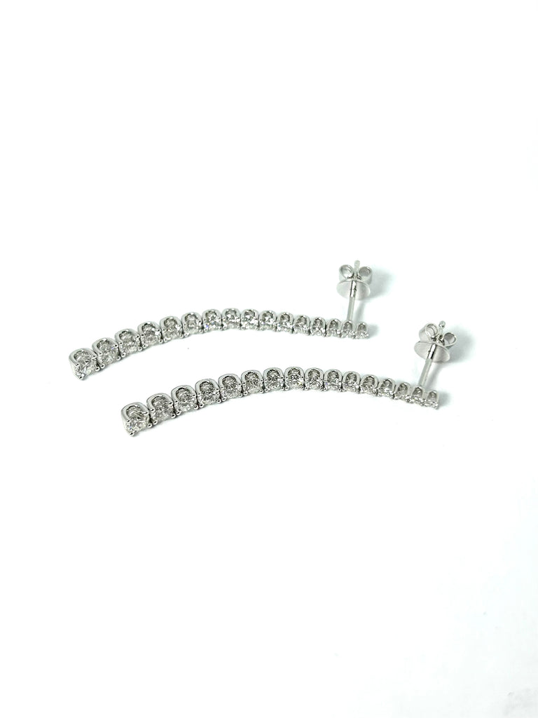 18CT WHITE GOLD 2.33CT DIAMOND DROPPERS