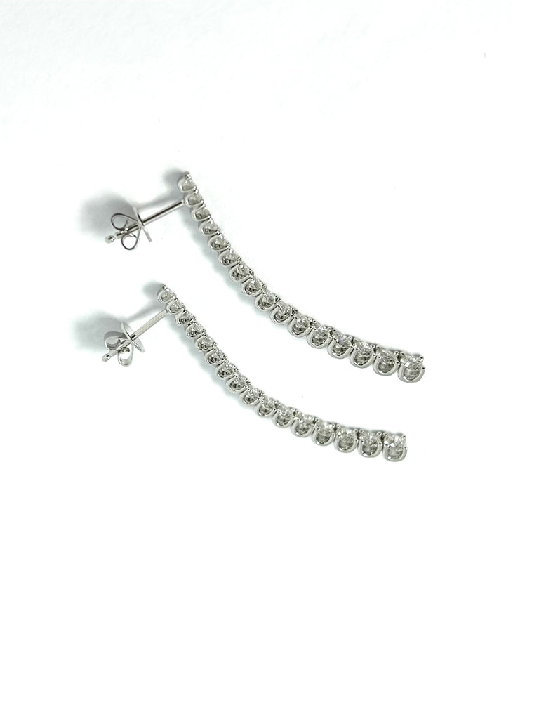18CT WHITE GOLD 2.33CT DIAMOND DROPPERS