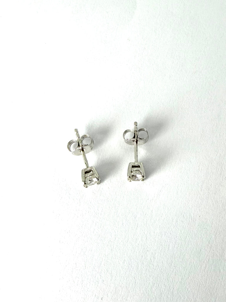 PLATINUM 63PT DIAMOND STUD EARRINGS