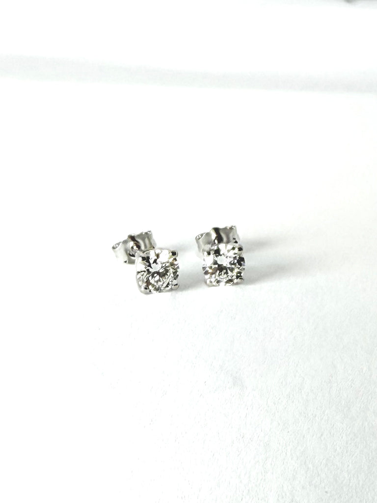 PLATINUM 1.42CT DIAMOND STUD EARRINGS