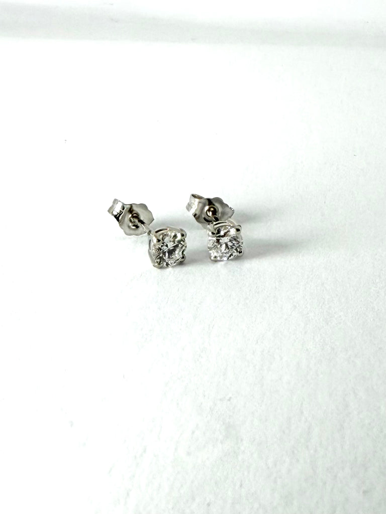PLATINUM 70PT DIAMOND STUD EARRINGS