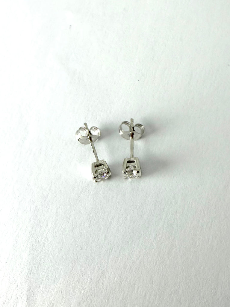 PLATINUM 70PT DIAMOND STUD EARRINGS