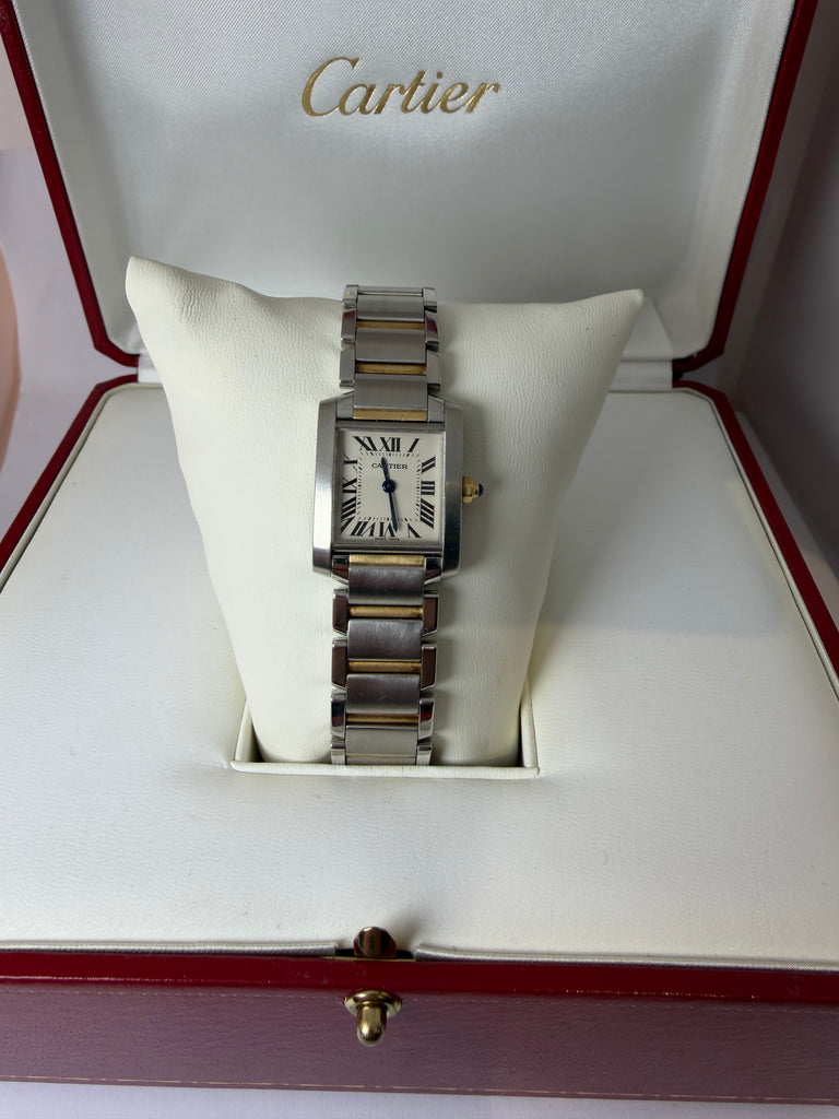 LADIES BI METAL CARTIER TANK FRANCAISE