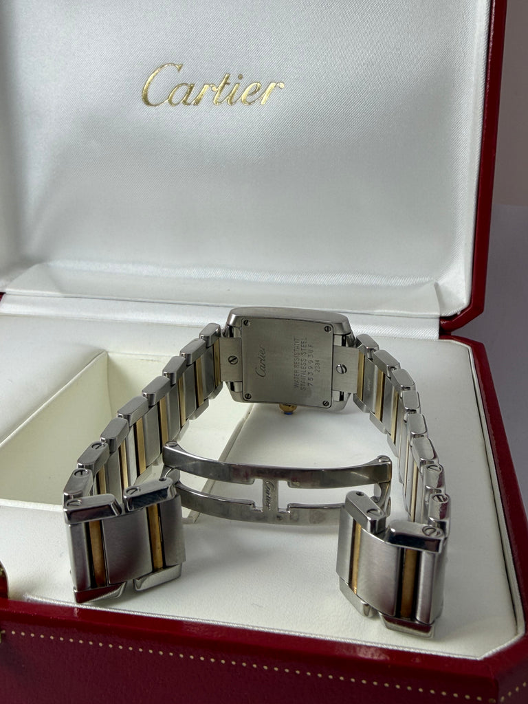 LADIES BI METAL CARTIER TANK FRANCAISE