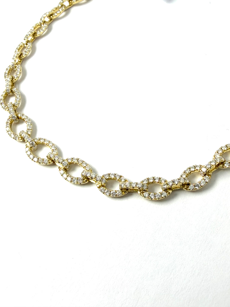 18CT 2.47CT DIAMOND SET LINK BRACELET