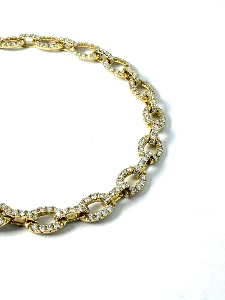 18CT 2.47CT DIAMOND SET LINK BRACELET