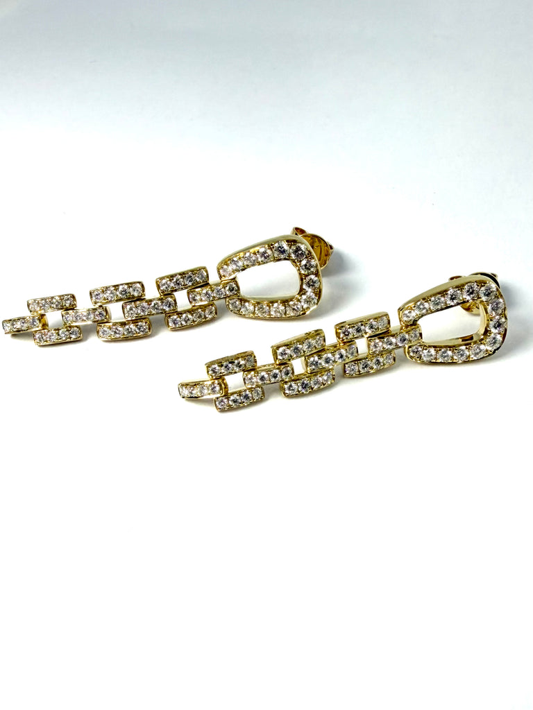 18CT 2.18CT DIAMOND  CHAIN LINK DROPPERS
