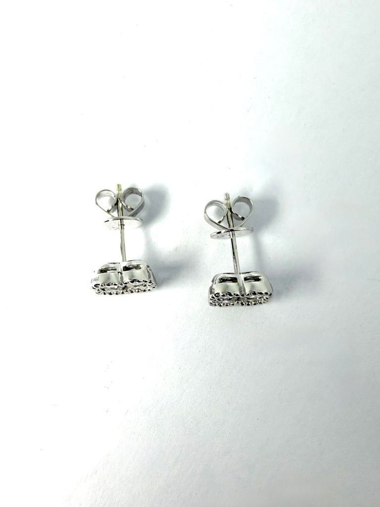 18CT 1.23CT DIAMOND CLOVER STUD EARRINGS