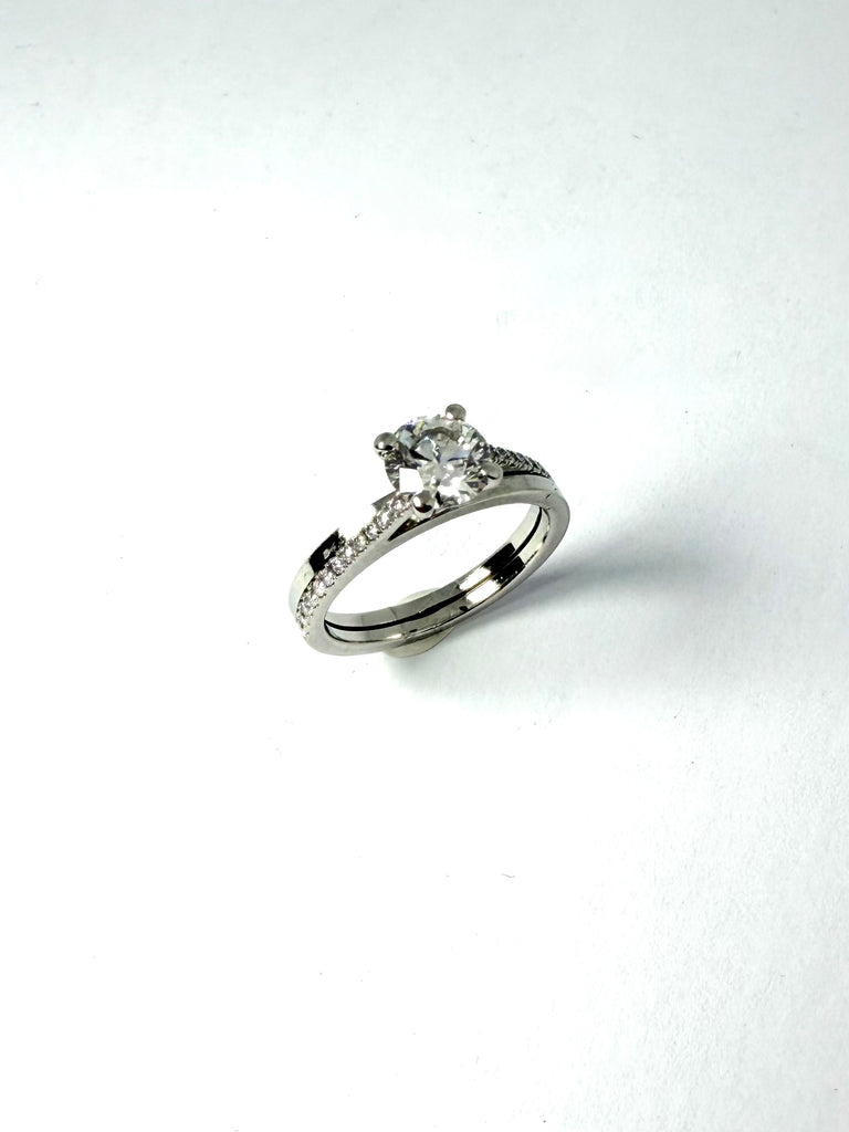 PLATINUM DE BEERS 76PT DIAMOND SOLITAIRE RING