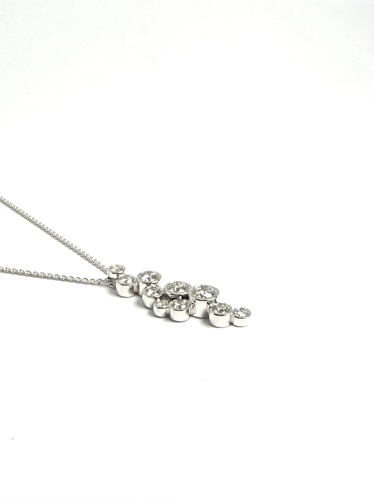 DIAMOND 1.34CTS RAINDANCE PENDANT 18CT WHITE GOLD