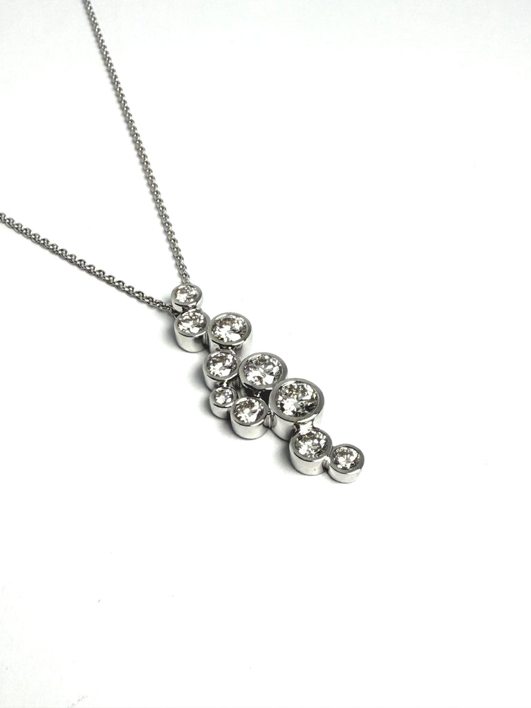 DIAMOND 1.34CTS RAINDANCE PENDANT 18CT WHITE GOLD