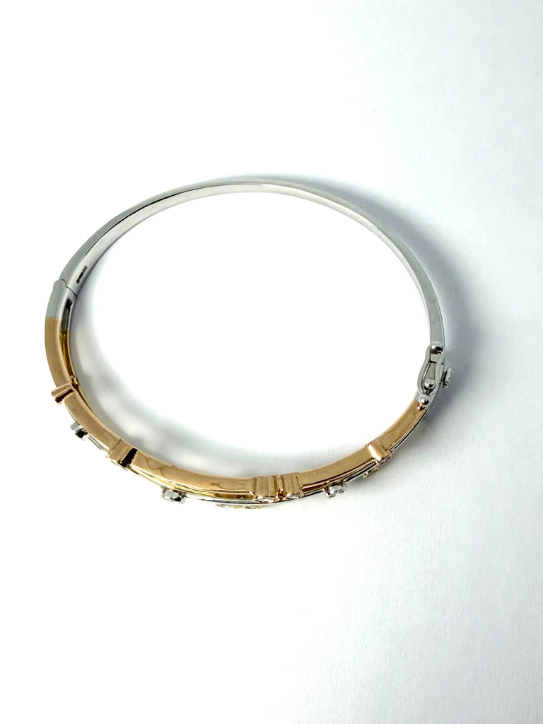 18CT 1.00CT RAINDANCE STYLE BANGLE