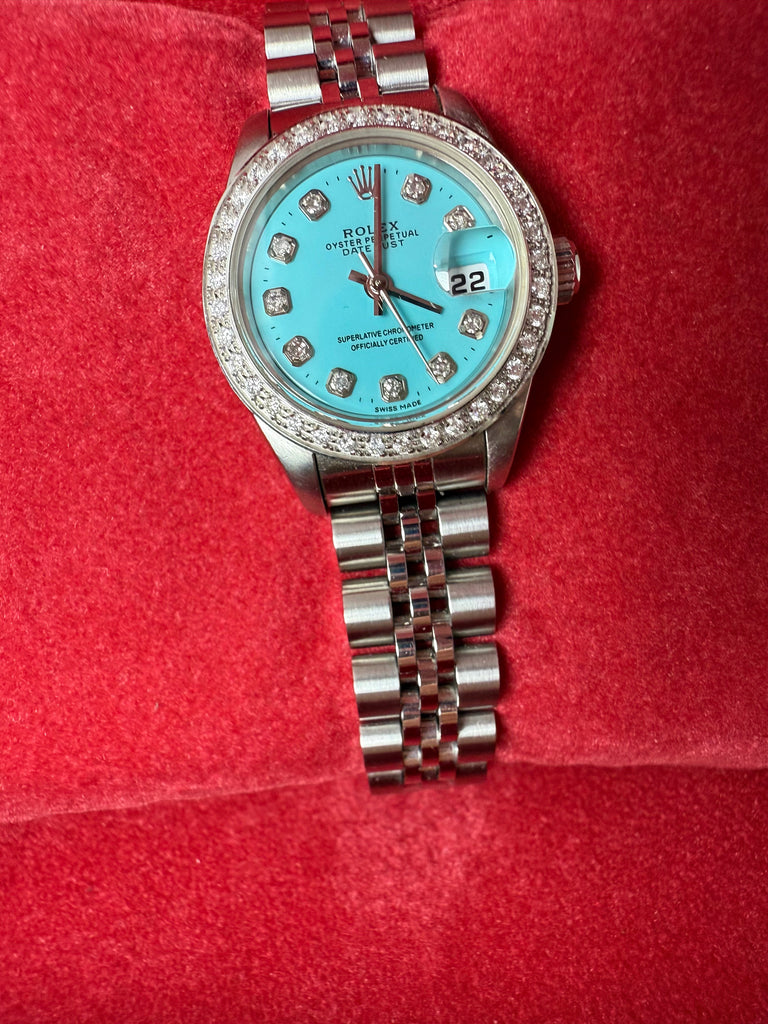 26MM LADIES SKY BLUE DIAMOND DOT DIAL ROLEX DATEJUST