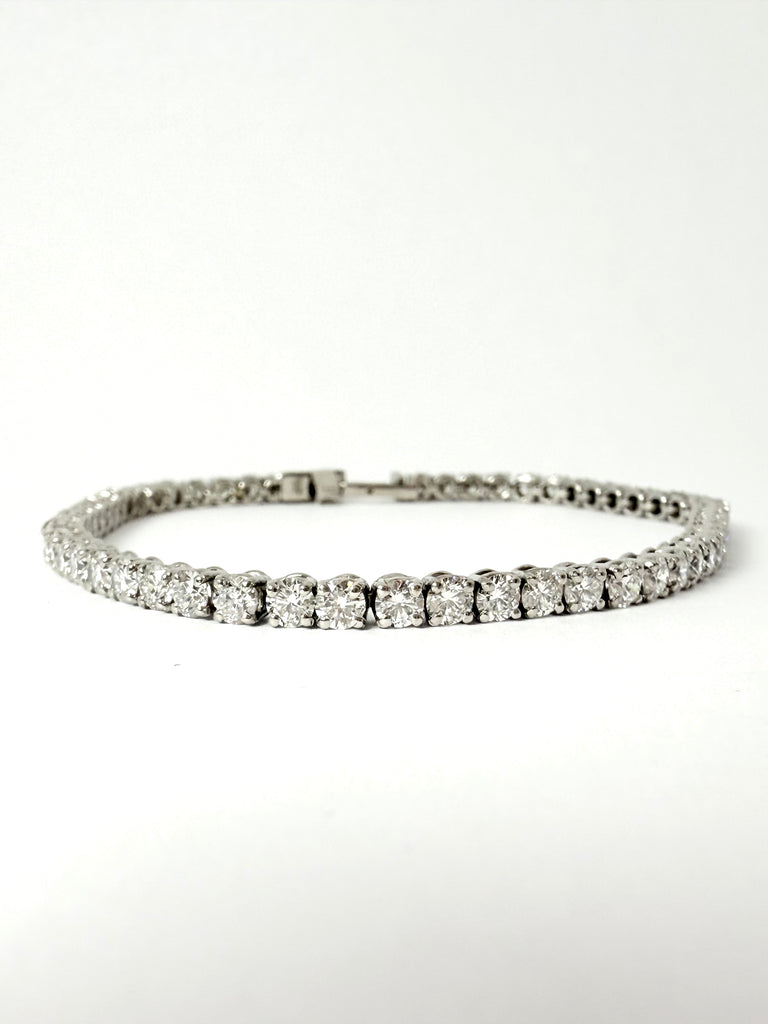 18CT WHITE GOLD 6.25CT DIAMOND TENNIS BRACELET