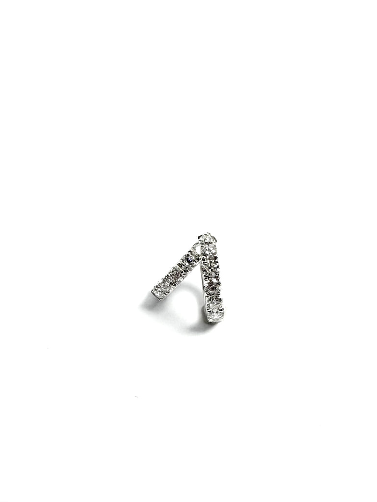 18CT WHITE GOLD 69PT DIAMOND HUGGIES