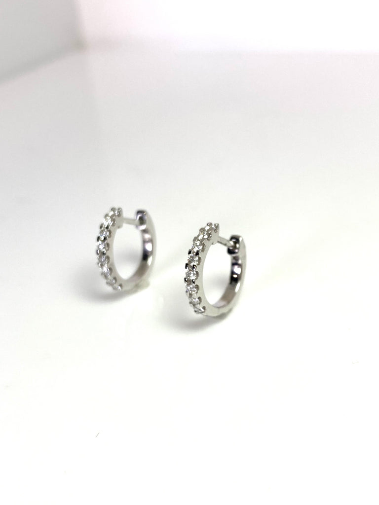 18CT WHITE GOLD 32PT DIAMOND HUGGIES