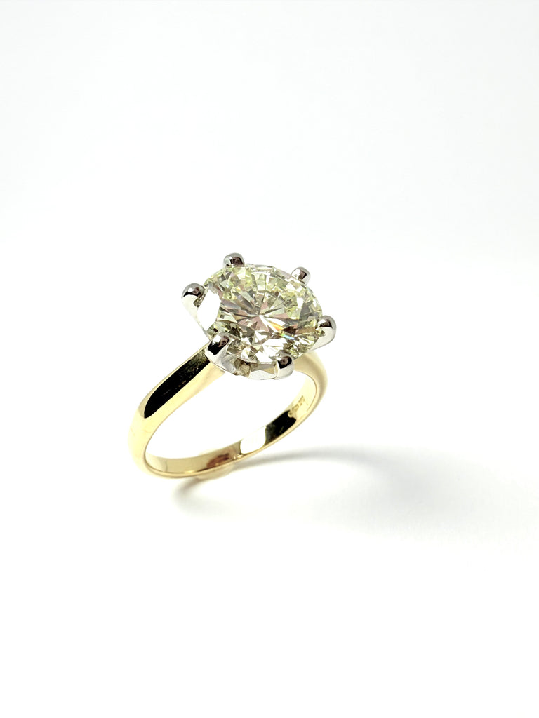 18CT 3.59CT ROUND BRILLIANT CUT DIAMOND SOLITAIRE RING