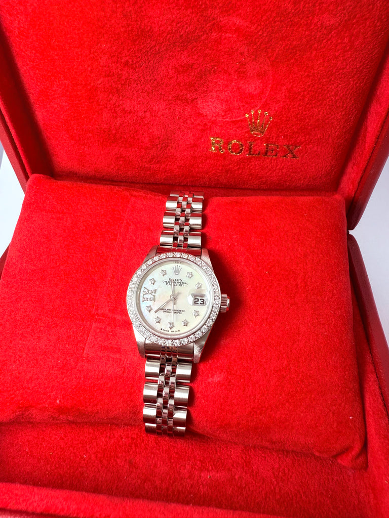 69173 LADIES ROLEX MOTHER OF PEARL STAR DIAL