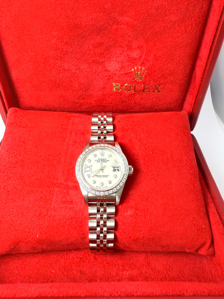 69173 LADIES ROLEX MOTHER OF PEARL STAR DIAL