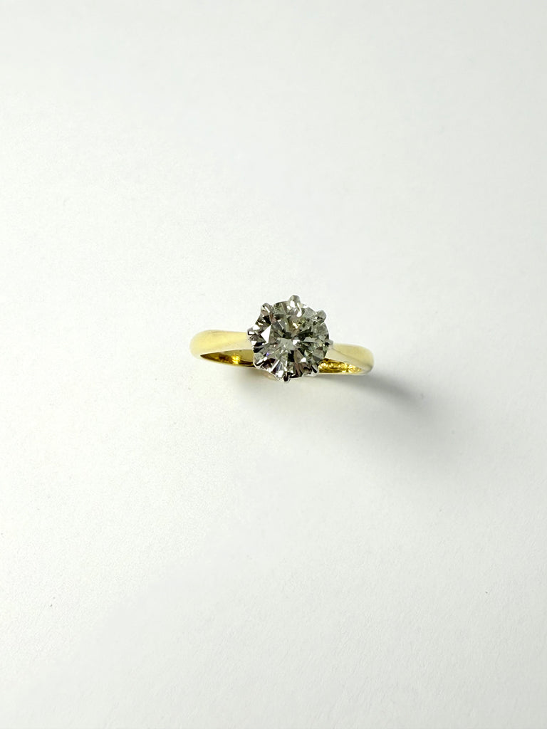 18CT YELLOW GOLD 1.30CT DIAMOND SOLITAIRE