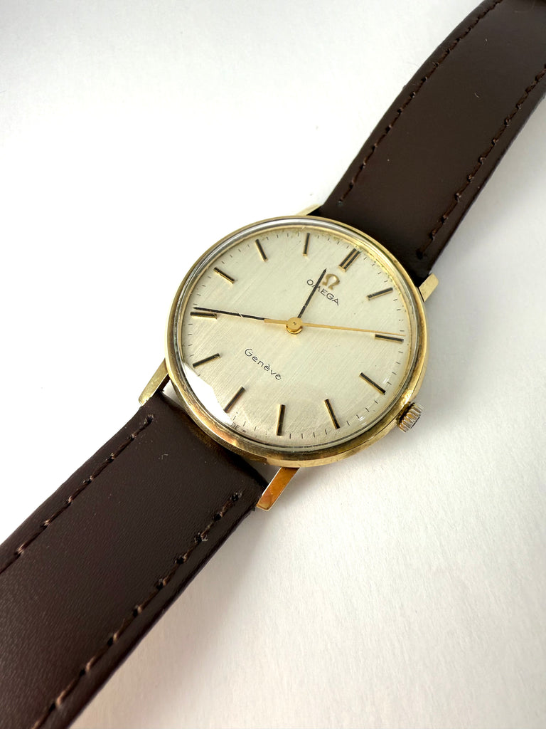 OMEGA GENEVE 9CT GOLD WATCH