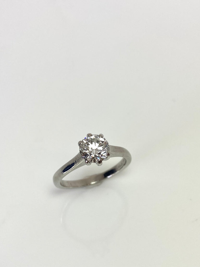 PLATINUM 1.01CT  GIA D VS1 ROUND BRILLIANT CUT DIAMOND SOLITAIRE