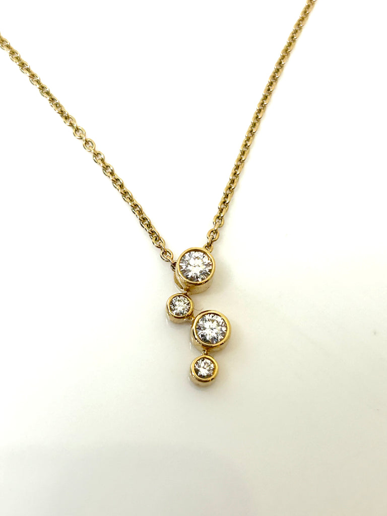 18CT RAINDROPS DIAMOND PENDANT