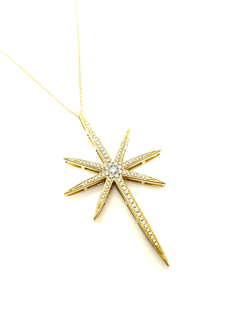 18CT GOLD NORTH STAR PENDANT