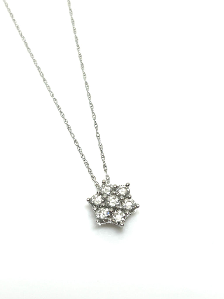 9CT DAISY DIAMOND PENDANT