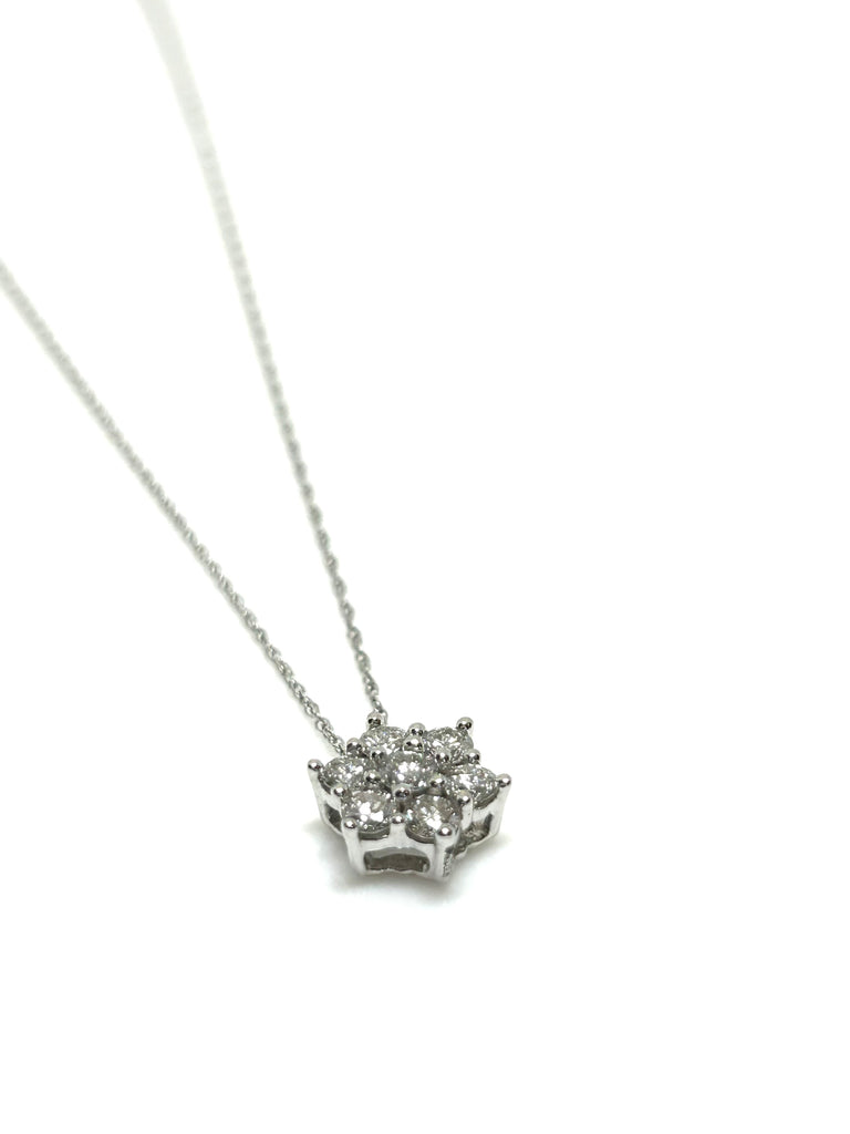 9CT DAISY DIAMOND PENDANT