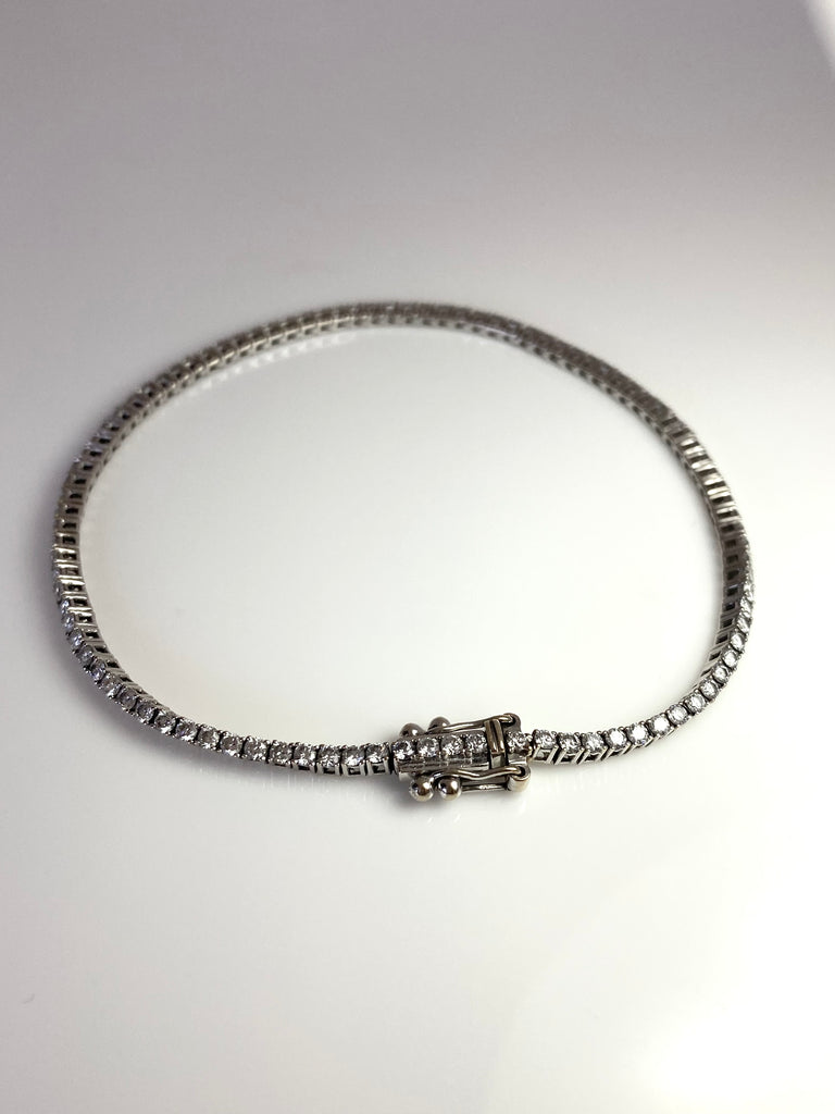 18CT WHITE GOLD 1.50CT DIAMOND TENNIS BRACELET