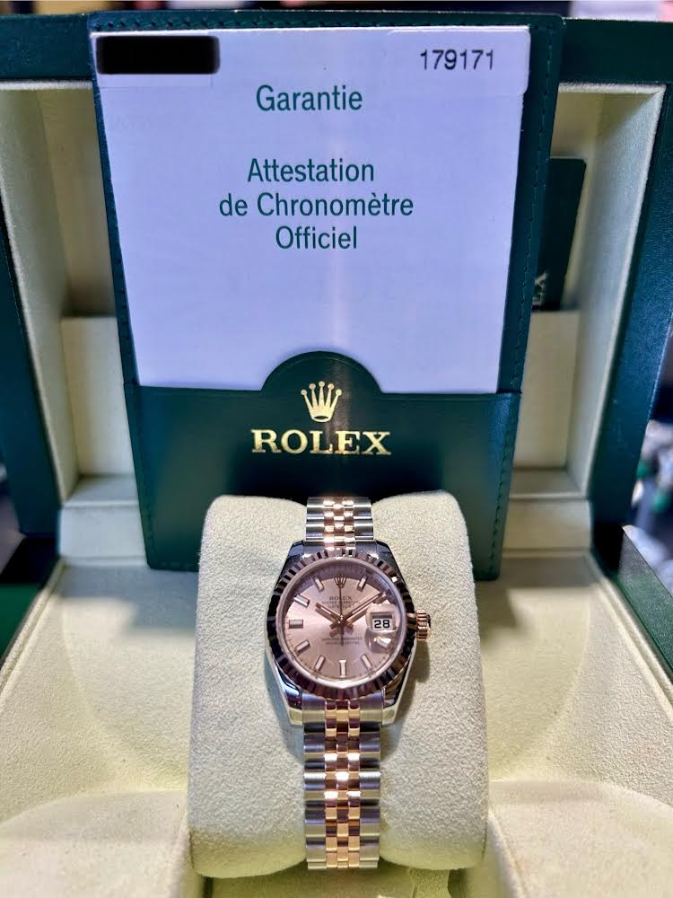 ROLEX DATEJUST ROSE GOLD AND STEEL 179171