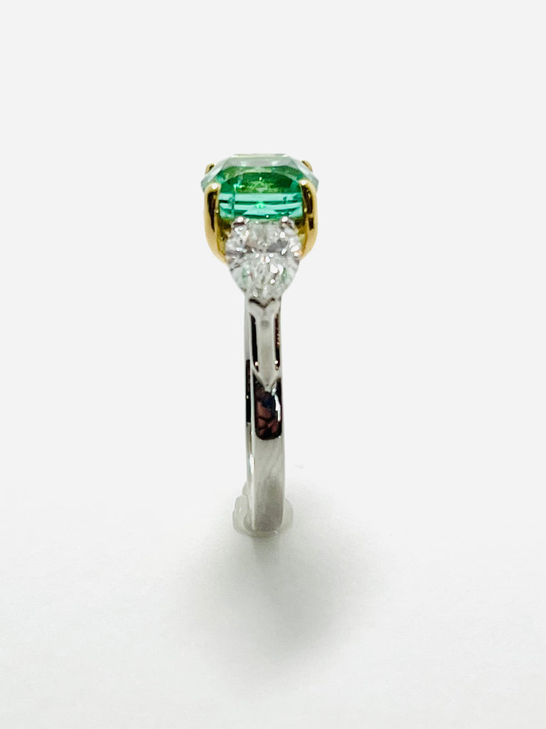 CERTIFIED NATURAL 2.53CT EMERALD AND 1.50CT DIAMOND RING