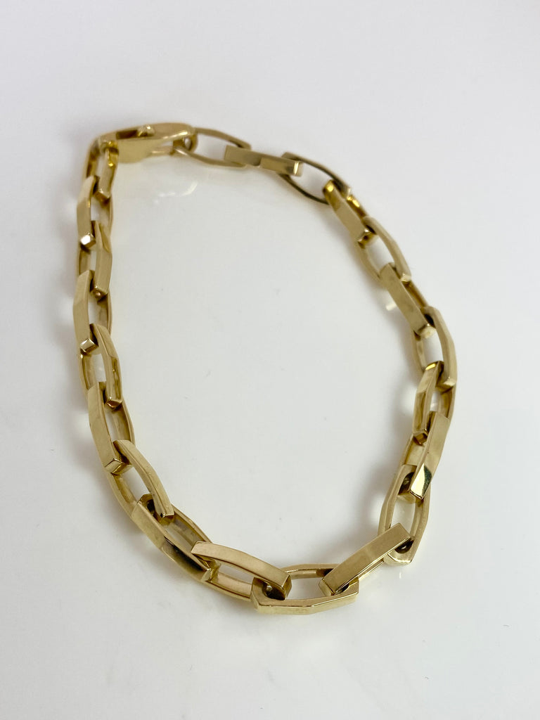 9CT HEAVY HAND MADE LINK BRACELET
