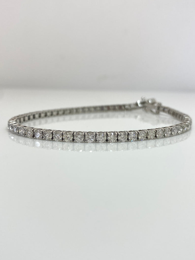 18CT WHITE GOLD 5.00CT TENNIS BRACELET
