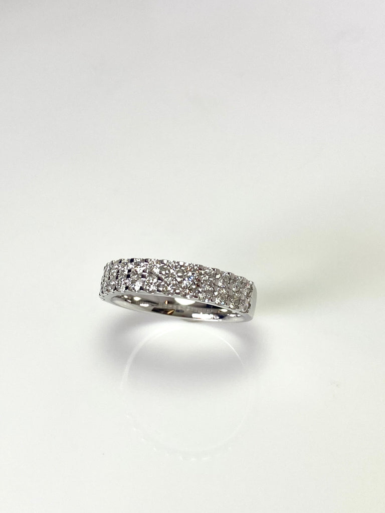PLATINUM DOUBLE ROW ETERNITY BAND