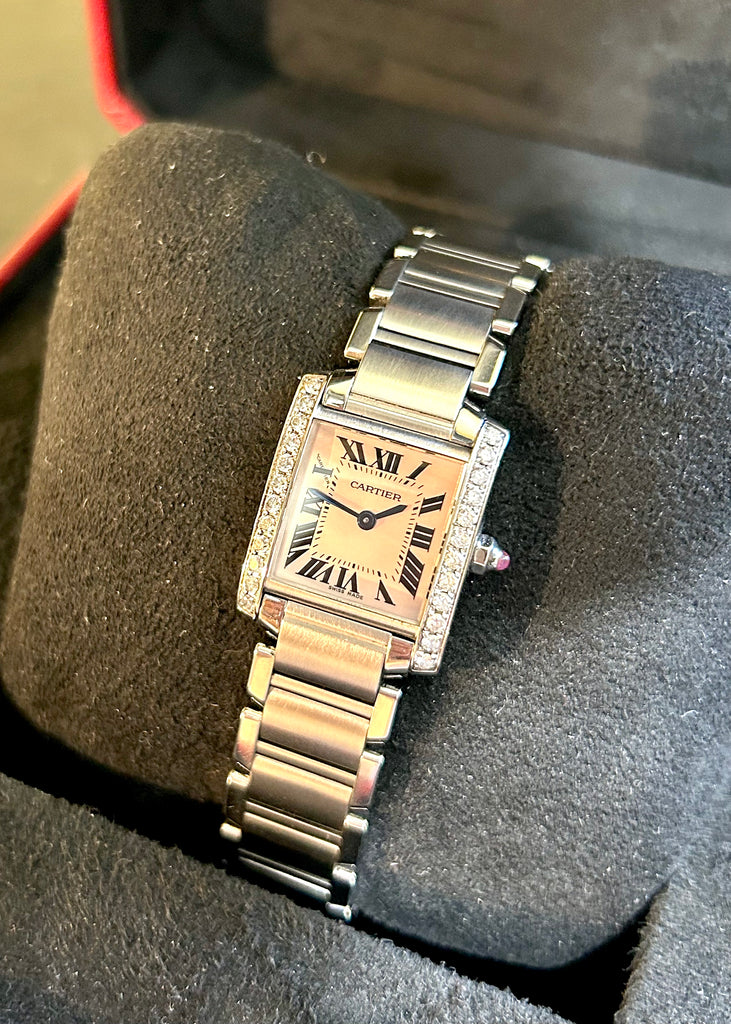 LADIES CARTIER TANK FRANCAIS MOTHER OF PEARL 2013