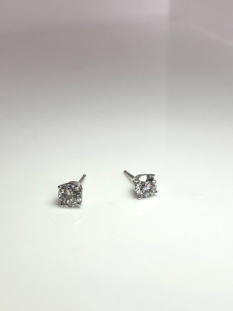 18CT WHITE GOLD 1.10CT DIAMOND STUD EARRINGS