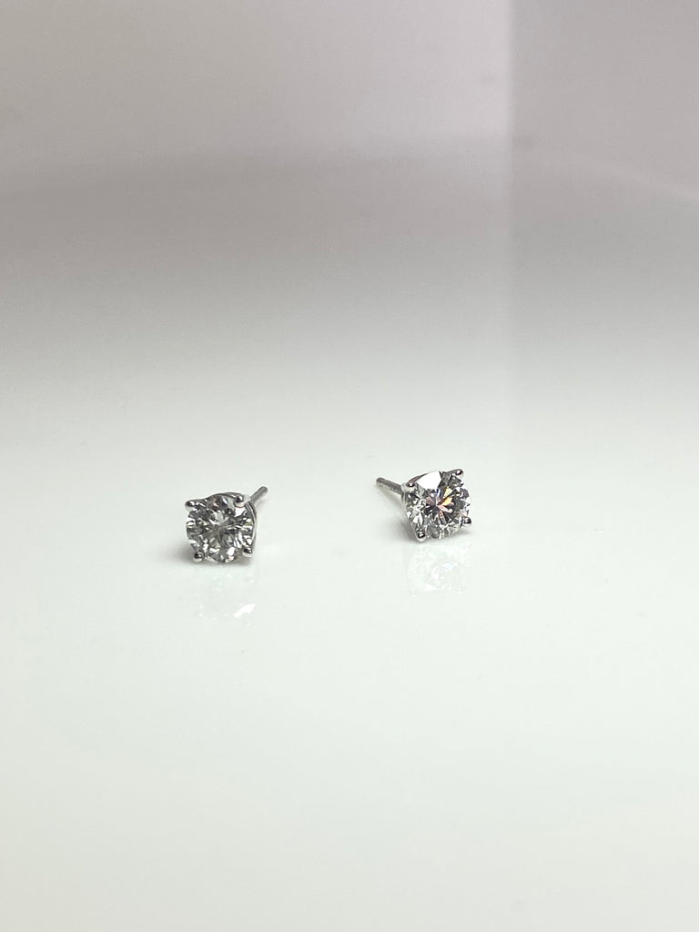 18CT WHITE GOLD 1.10CT DIAMOND STUD EARRINGS