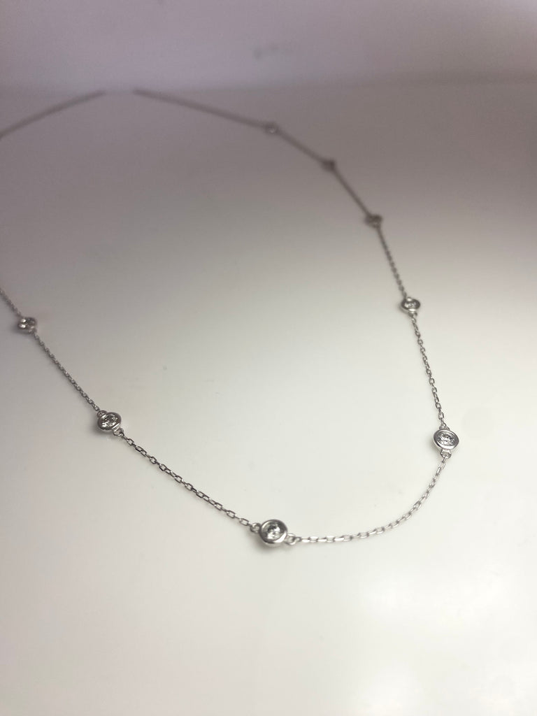 14CT WHITE GOLD DIAMOND NECKLACE